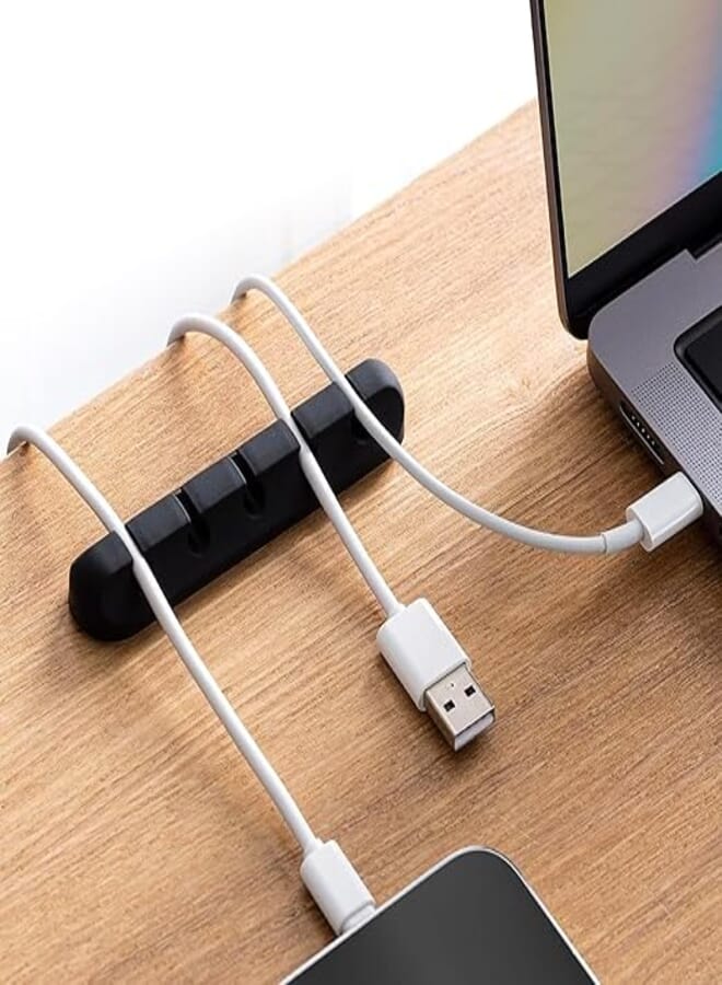 ARK 3-Pack Cable Management Desk Organizer: Cord Organizer & USB Mouse Cable Holder Clips Office Desk Accessories, Home Organization Accessories for Table, Nightstand, Car Gadgets & PC Cable Storage